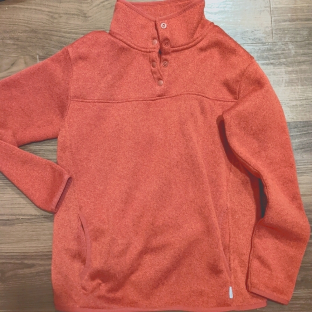 Eddie Bauer - Radiator Fleece Pullover Jacket 1/4 Snap Button | Small | Cinnamon